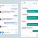 Messages on a Pixel (left) and OnePlus phone (right).